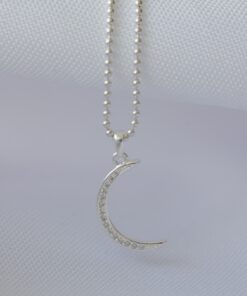 Dije Media Luna Micro Pavé