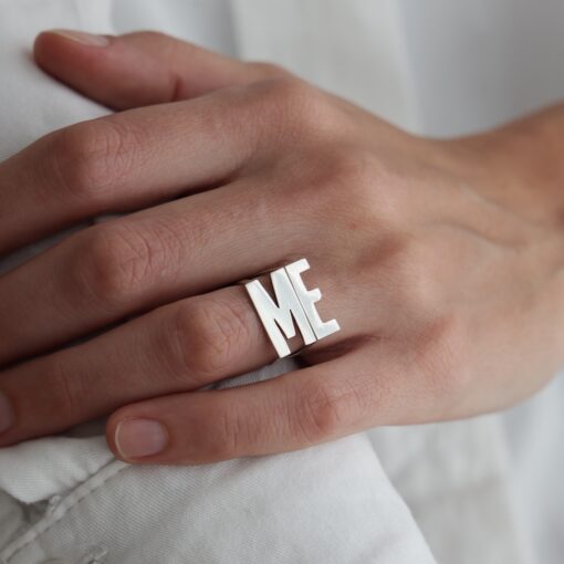 Anillo Iniciales Doble