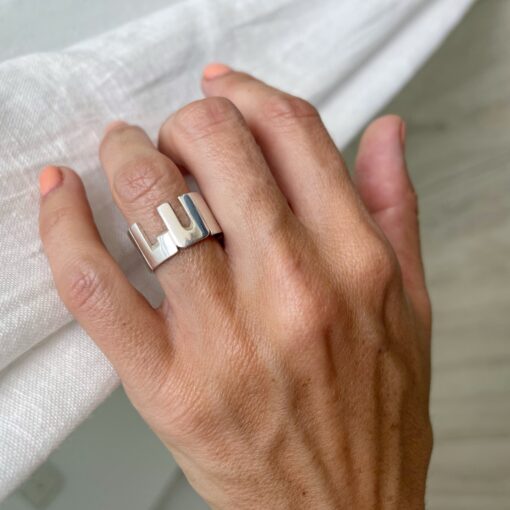 Anillo Cinta Nombre Calado - Imagen 3