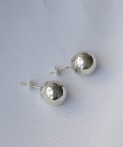 Aros Bola de Plata 12mm