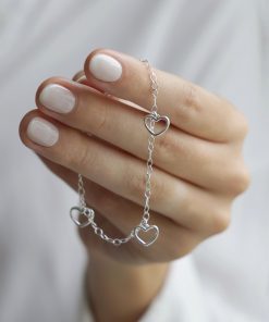 Pulsera 3 Corazones Calados