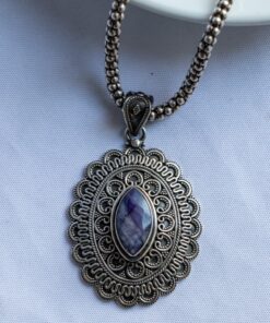 Dije XL Empavonado Raiz de Zafiro