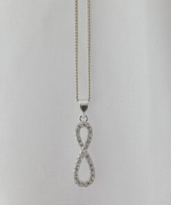 Dije Infinito Vertical con Micro Pavé