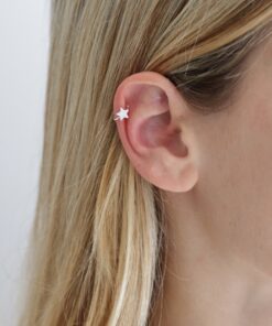 Aro Cuff Solitario Estrella