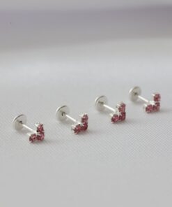 Abridores Corazón con Cubics Rosas