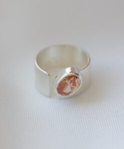 Anillo Atenea con Cubic Ámbar