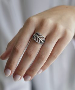 Anillo Pluma Micro Pavé