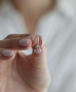 Argollas Cubanas con Cubic Rosa