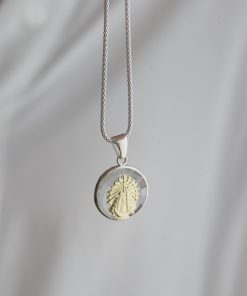 Dije Virgen de Lujan Cristal Plata y Oro