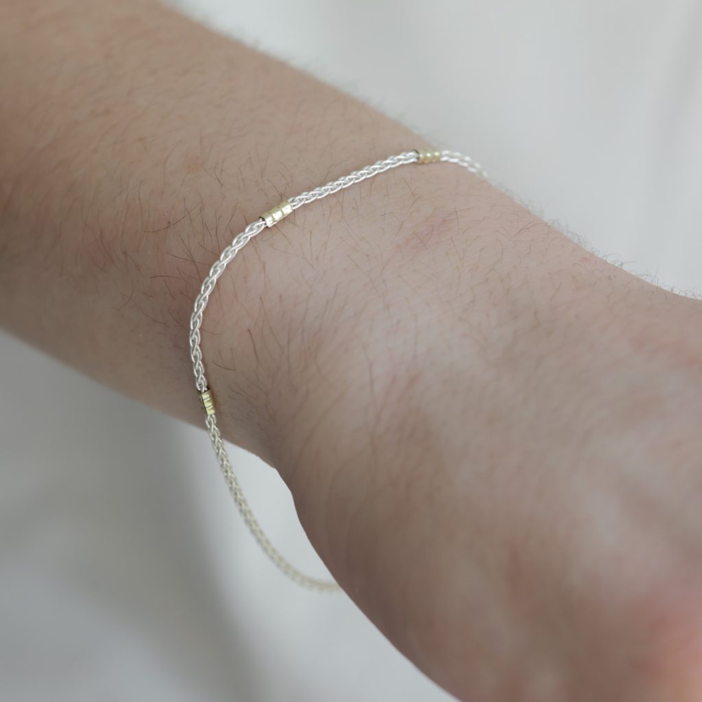 Pulsera Espiga 0.2 Plata y Doublé