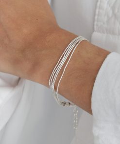 Pulsera 5 Hilos de Plata